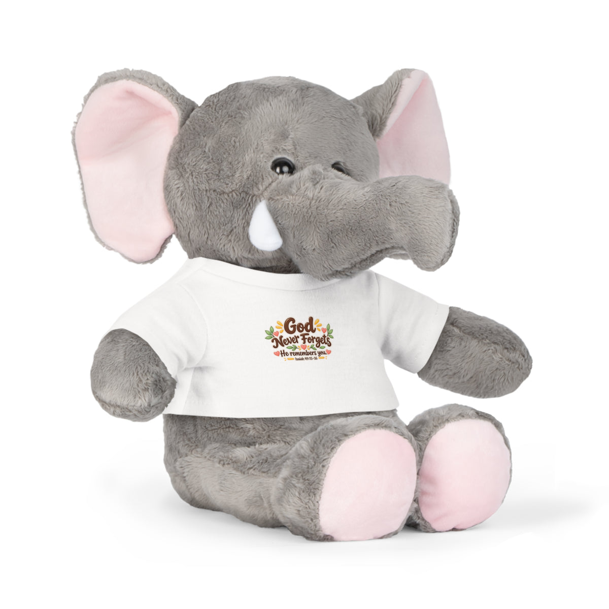 God Never Forgets Elephant Plush – Isaiah 49:15–16