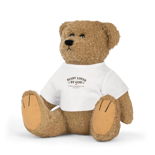 Beary Loved Teddy Bear Plush with Christian T-Shirt – Psalm 139:14