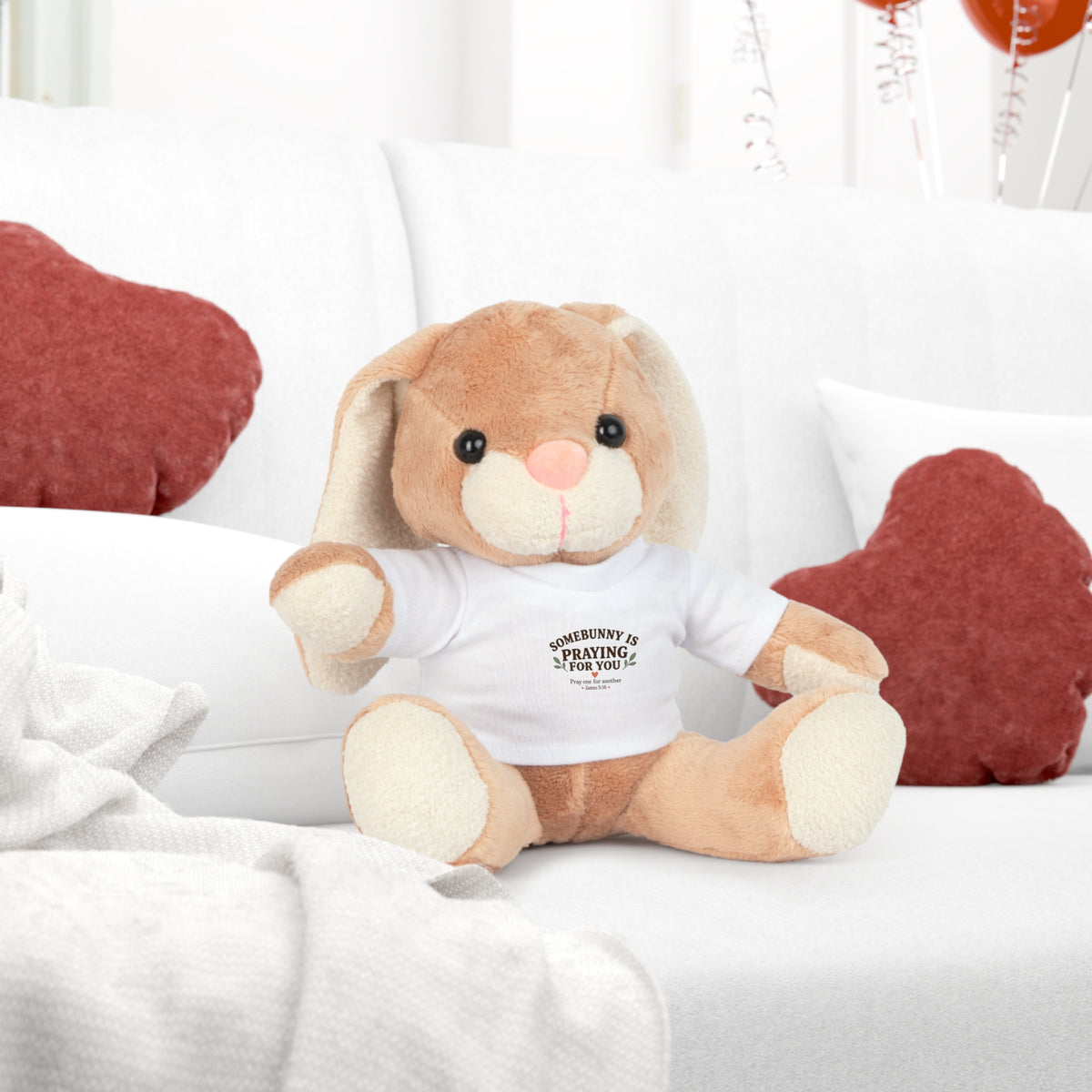 Somebunny Is Praying for You Plush Bunny – James 5:16