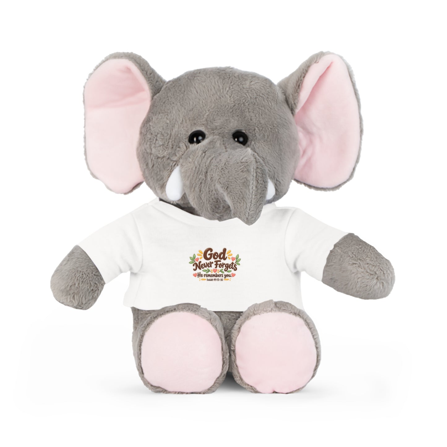 God Never Forgets Elephant Plush – Isaiah 49:15–16