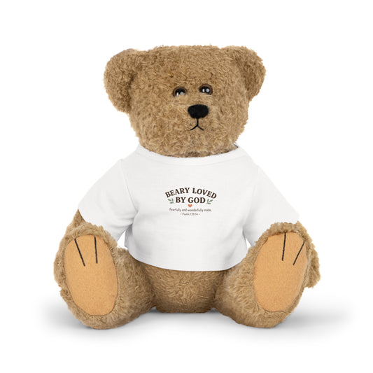 Beary Loved Teddy Bear Plush with Christian T-Shirt – Psalm 139:14